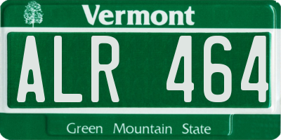 VT license plate ALR464