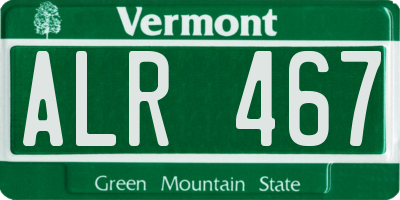 VT license plate ALR467