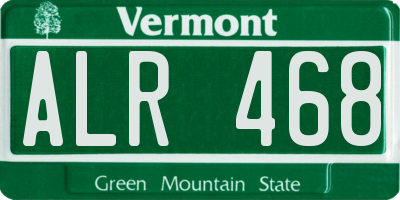 VT license plate ALR468