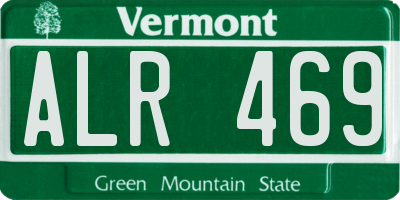 VT license plate ALR469