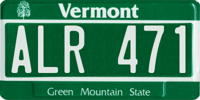 VT license plate ALR471