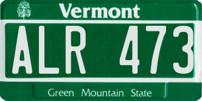 VT license plate ALR473