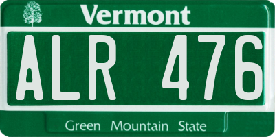 VT license plate ALR476