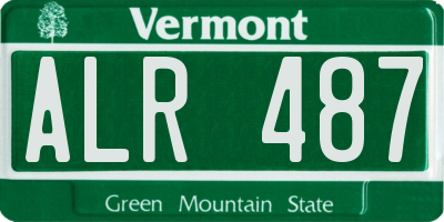 VT license plate ALR487