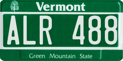 VT license plate ALR488