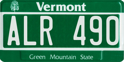 VT license plate ALR490