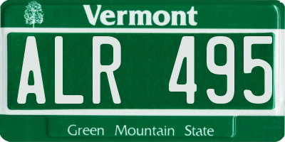 VT license plate ALR495