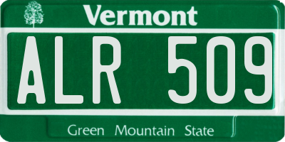 VT license plate ALR509