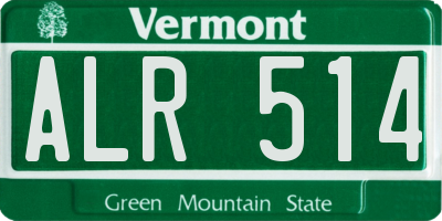 VT license plate ALR514
