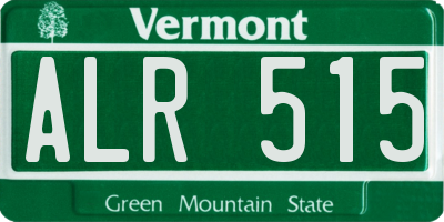 VT license plate ALR515