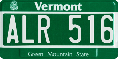 VT license plate ALR516