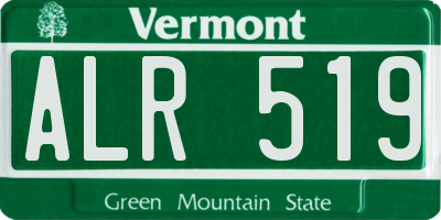 VT license plate ALR519