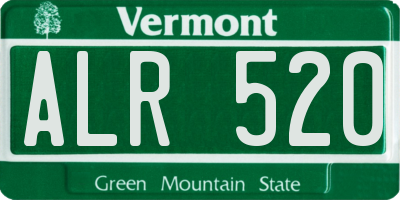VT license plate ALR520