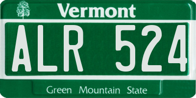 VT license plate ALR524