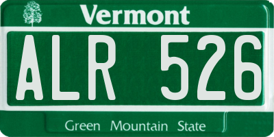 VT license plate ALR526