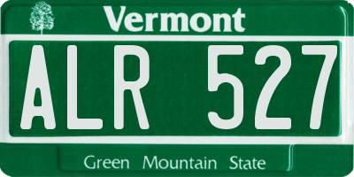 VT license plate ALR527