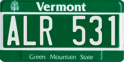 VT license plate ALR531