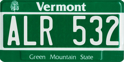 VT license plate ALR532