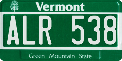 VT license plate ALR538