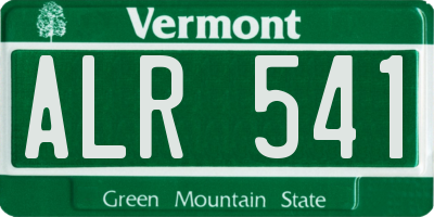 VT license plate ALR541