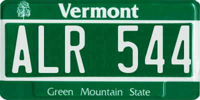 VT license plate ALR544