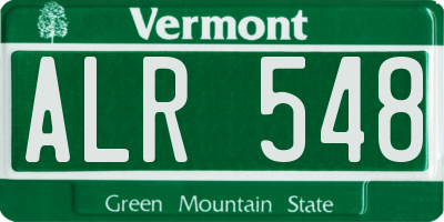 VT license plate ALR548