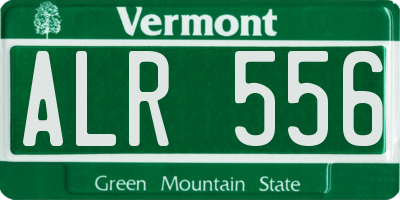VT license plate ALR556