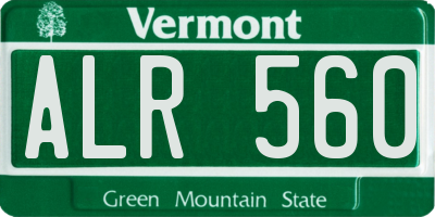 VT license plate ALR560
