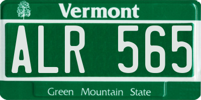 VT license plate ALR565