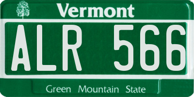 VT license plate ALR566