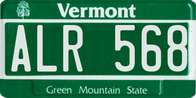VT license plate ALR568
