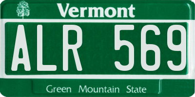 VT license plate ALR569