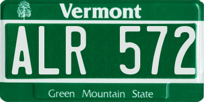VT license plate ALR572