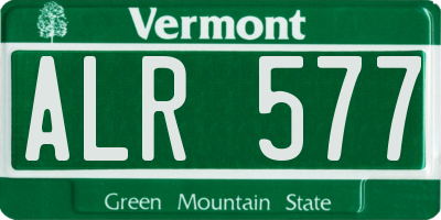 VT license plate ALR577