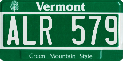 VT license plate ALR579