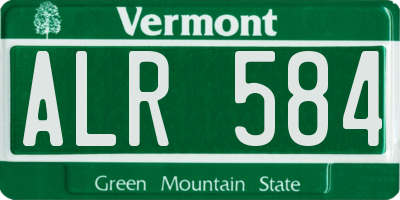 VT license plate ALR584