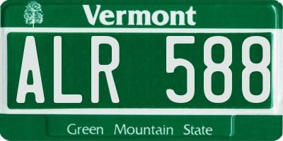 VT license plate ALR588