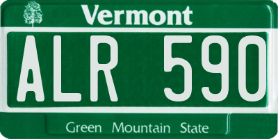 VT license plate ALR590