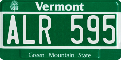VT license plate ALR595