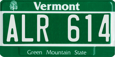 VT license plate ALR614