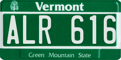 VT license plate ALR616