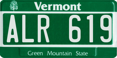 VT license plate ALR619