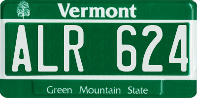 VT license plate ALR624