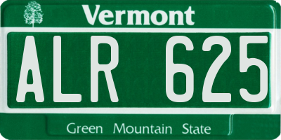VT license plate ALR625