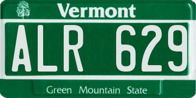 VT license plate ALR629