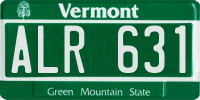 VT license plate ALR631