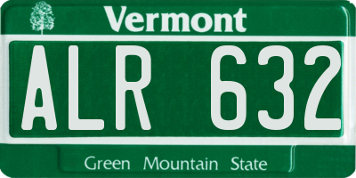 VT license plate ALR632