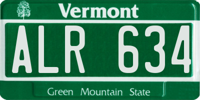 VT license plate ALR634