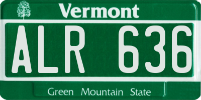 VT license plate ALR636