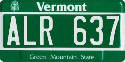 VT license plate ALR637